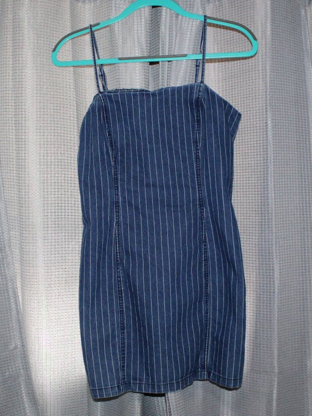 Forever 21 Women's Denim Pinstripe Mini Dress Size Large
